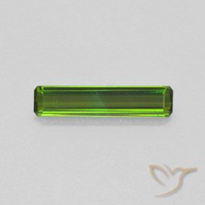 1.22ct طبيعي أخضر متوسط تورمالين, قص الزمرد, قليلا جدا