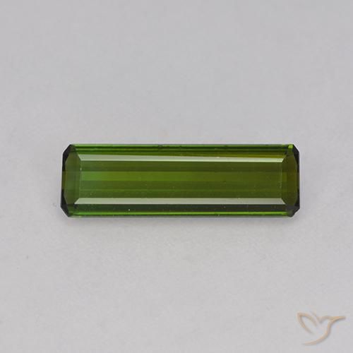 1.09ct طبيعي الأخضر الغامق تورمالين, قص الزمرد, VVS