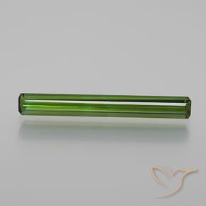1.27ct طبيعي أخضر ترابى تورمالين, قص الزمرد, قليلا جدا