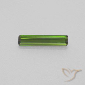 1.24ct طبيعي أخضر متوسط تورمالين, قص الزمرد, VVS