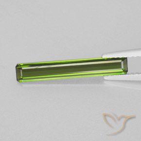 1.25ct طبيعي أخضر دافئ تورمالين, قص الزمرد, VVS
