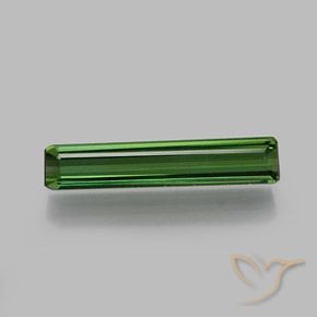 1.37ct طبيعي الأخضر الغامق تورمالين, قص الزمرد, قليلا جدا