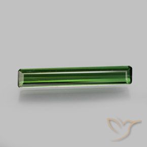 1.45ct طبيعي أخضر داكن-متوسط تورمالين, قص الزمرد, VVS-VS