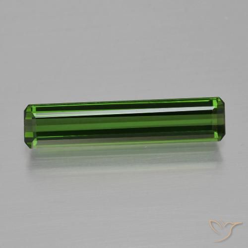 1.62ct طبيعي أخضر ترابى تورمالين, قص الزمرد, VVS-VS
