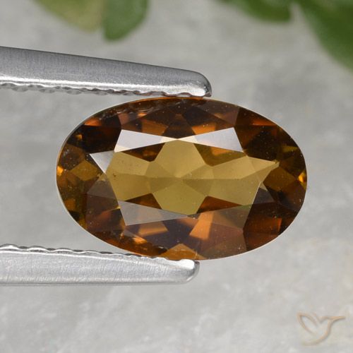 0.82ct طبيعي بني ذهبي تورمالين, بيضوي, VVS