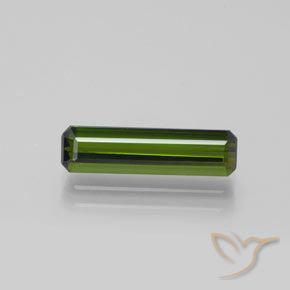 1.52ct طبيعي أخضر غامق تورمالين, قص الزمرد, VVS-VS