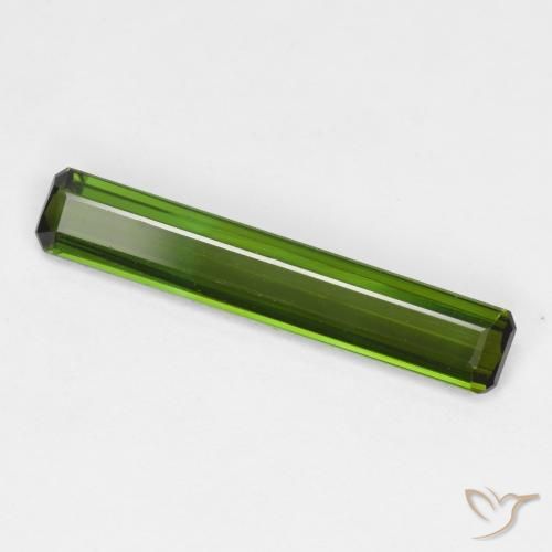 1.26ct طبيعي أخضر متوسط تورمالين, قص الزمرد, VVS