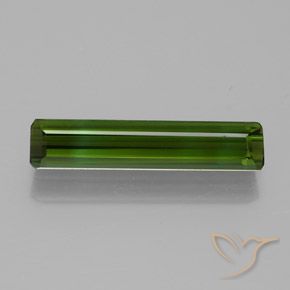 1.51ct طبيعي الأخضر الغامق تورمالين, قص الزمرد, VVS-VS