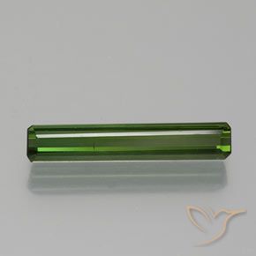 1.38ct طبيعي أخضر غامق تورمالين, قص الزمرد, VS-SI