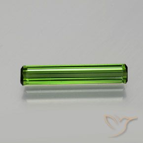 1.39ct طبيعي أخضر ترابى تورمالين, قص الزمرد, VVS-VS