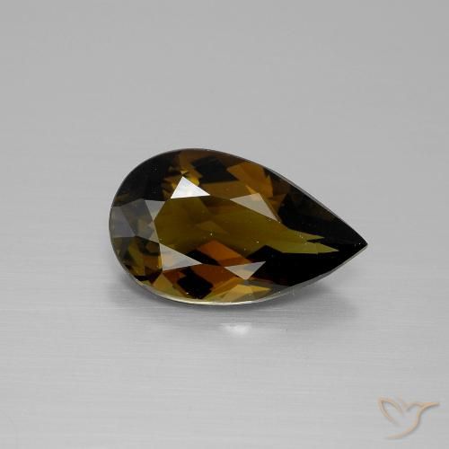 2.36ct طبيعي بنى دافئ تورمالين, شكل الكمثرى, VVS