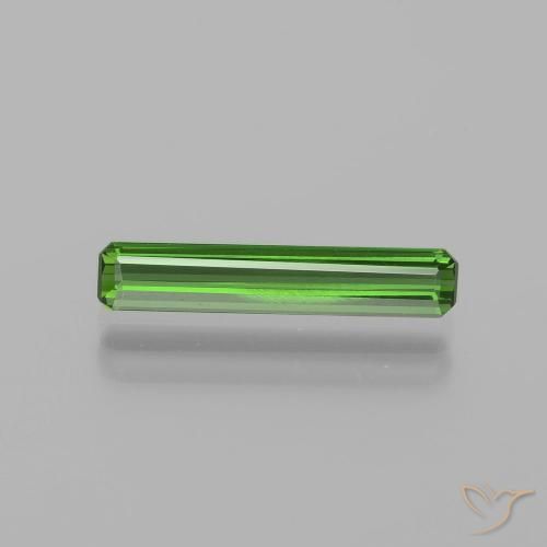 1.24ct طبيعي أخضر متوسط تورمالين, قص الزمرد, VVS-VS