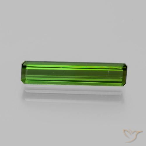1.71ct طبيعي الأخضر الغامق تورمالين, قص الزمرد, VVS-VS