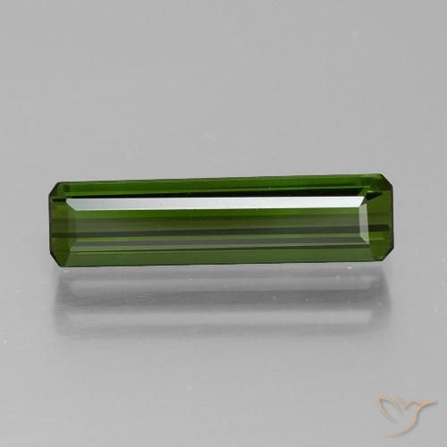 1.58ct طبيعي أخضر غامق تورمالين, قص الزمرد, VVS