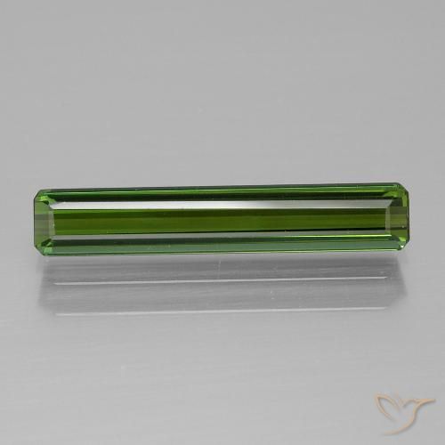 1.44ct طبيعي أخضر ترابى تورمالين, قص الزمرد, VVS