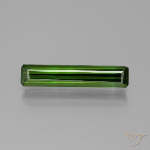 1.77ct طبيعي الأخضر الغامق تورمالين, قص الزمرد, قليلا جدا