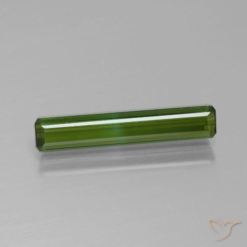 1.13ct طبيعي الأخضر الغامق تورمالين, قص الزمرد, VVS