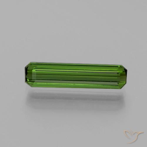 1.19ct طبيعي أخضر متوسط تورمالين, ثمانى / قصة زمرد, VVS-VS, Photo A