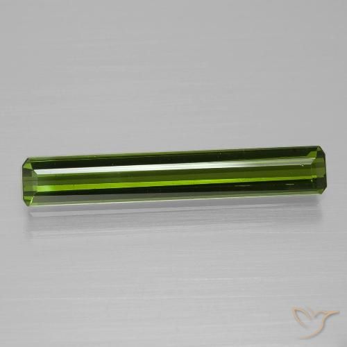 1.59ct طبيعي أخضر غامق تورمالين, قص الزمرد, قليلا جدا