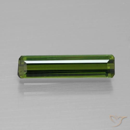 1.23ct طبيعي أخضر مصفر تورمالين, قص الزمرد, VVS-VS