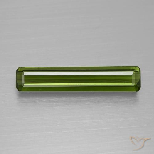 1.45ct طبيعي أخضر ترابى تورمالين, قص الزمرد, VVS-VS