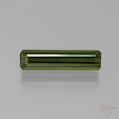 1.57ct طبيعي أخضر ترابى تورمالين, قص الزمرد, VVS-VS