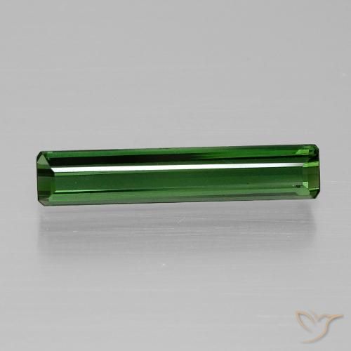 1.56ct طبيعي الأخضر الغامق تورمالين, قص الزمرد, VVS-VS