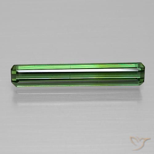 1.13ct طبيعي أخضر داكن-متوسط تورمالين, قص الزمرد, قليلا جدا