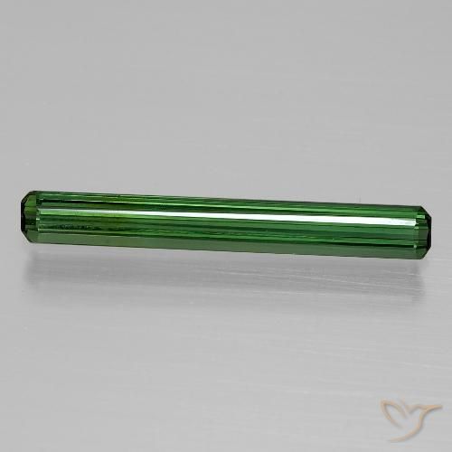 1.37ct طبيعي الأخضر الغامق تورمالين, قص الزمرد, VVS-VS