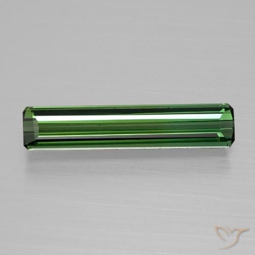 1.35ct طبيعي أخضر متوسط تورمالين, قص الزمرد, VVS-VS