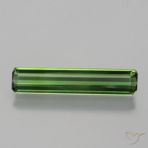 1.36ct طبيعي أخضر غامق تورمالين, قص الزمرد, VVS-VS