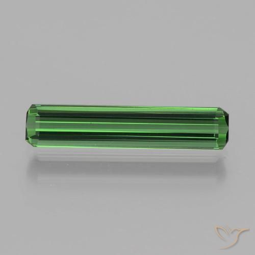 1.30ct طبيعي الأخضر الغامق تورمالين, قص الزمرد, VVS