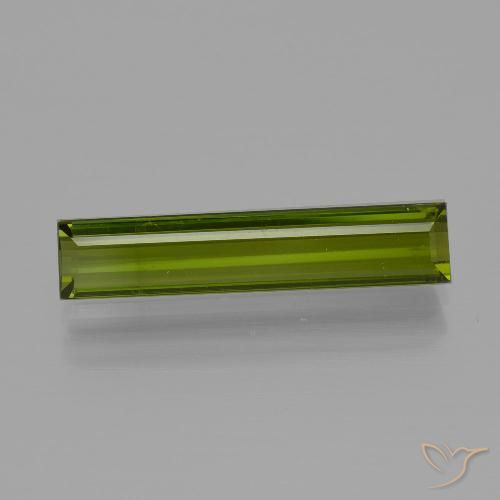 2.55ct طبيعي أخضر الغابات تورمالين, باجيت, قليلا جدا