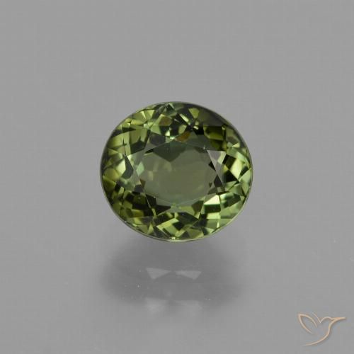 1.26ct طبيعي أخضر غامق تورمالين, بيضوي, VVS-VS