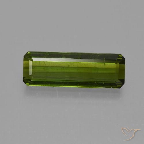 1.77ct طبيعي الأخضر الغامق تورمالين, قص الزمرد, قليلا جدا