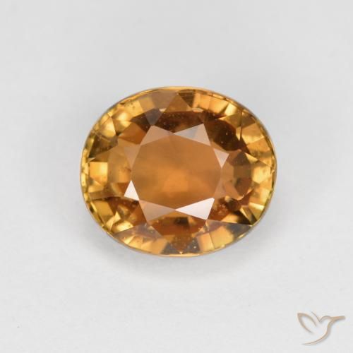 1.47ct طبيعي ذهبى متوسط تورمالين, بيضوي, قليلا جدا
