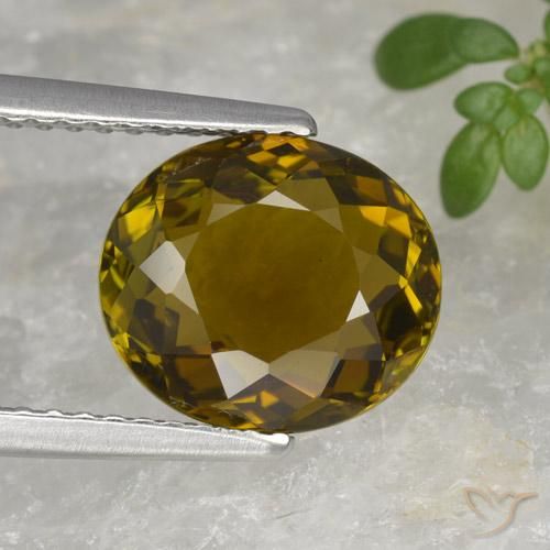 2.72ct طبيعي بني ذهبي تورمالين, بيضوي, VVS
