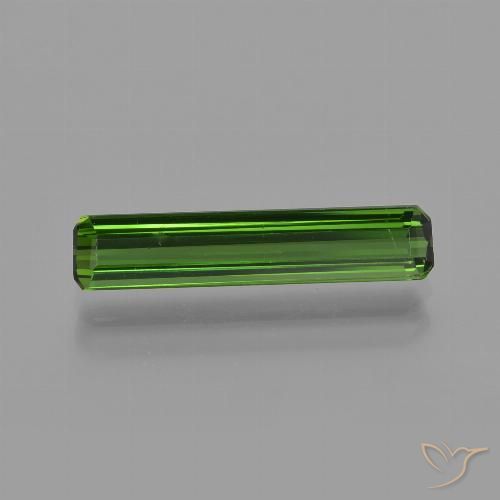 1.59ct طبيعي أخضر غامق تورمالين, قص الزمرد, قليلا جدا