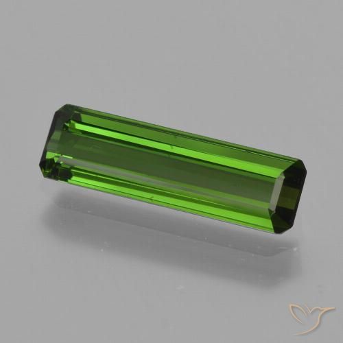 1.12ct طبيعي أخضر متوسط تورمالين, قص الزمرد, VVS-VS