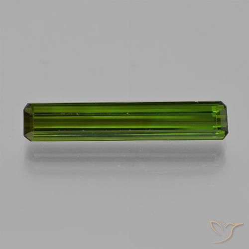 3.19ct طبيعي أخضر غامق تورمالين, قص الزمرد, قليلا جدا