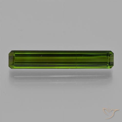 3.24ct طبيعي أخضر الغابة غامق تورمالين, قص الزمرد, قليلا جدا