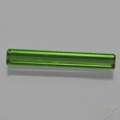 2.01ct طبيعي أخضر غامق تورمالين, قص الزمرد, قليلا جدا