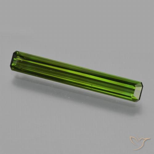 2.00ct طبيعي أخضر ترابى تورمالين, قص الزمرد, قليلا جدا