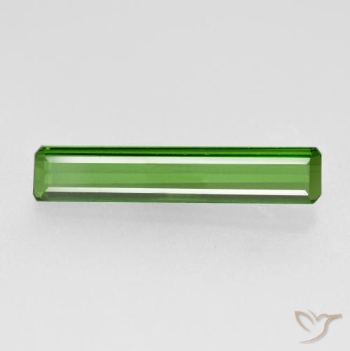 1.35ct طبيعي أخضر تورمالين, قص الزمرد, قليلا جدا