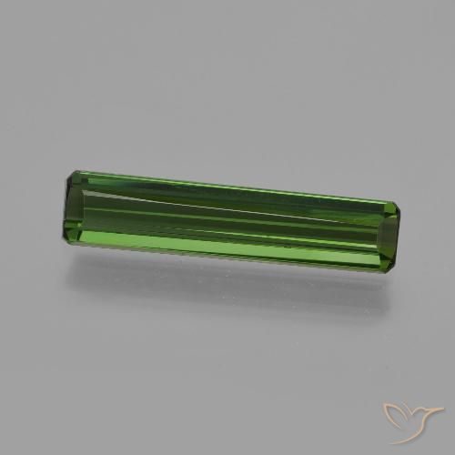1.36ct طبيعي أخضر غامق تورمالين, قص الزمرد, قليلا جدا