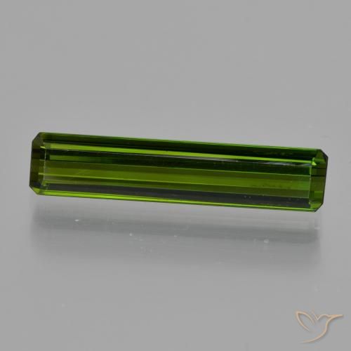 1.84ct طبيعي أخضر غامق تورمالين, قص الزمرد, قليلا جدا