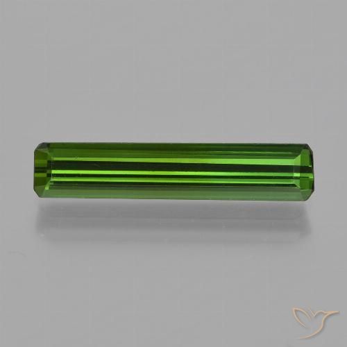 1.45ct طبيعي أخضر ترابى تورمالين, قص الزمرد, VVS-VS