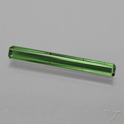 1.44ct طبيعي أخضر متوسط تورمالين, قص الزمرد, VS-SI