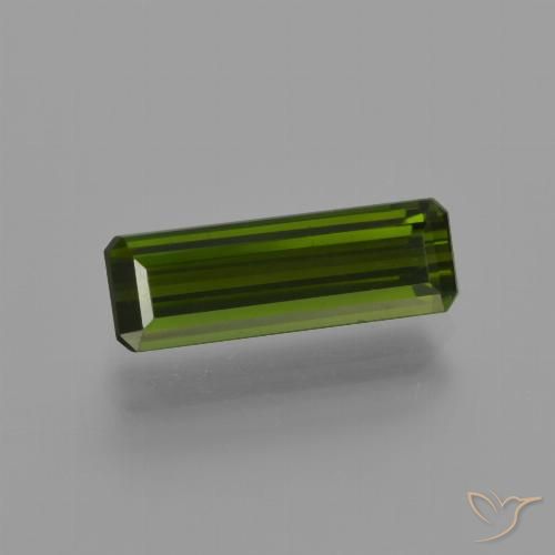 1.44ct طبيعي الأخضر الغامق تورمالين, قص الزمرد, قليلا جدا