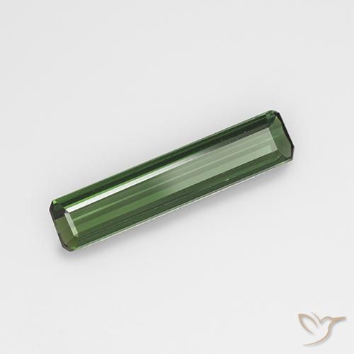 1.31ct طبيعي أخضر داكن-متوسط تورمالين, قص الزمرد, VVS-VS